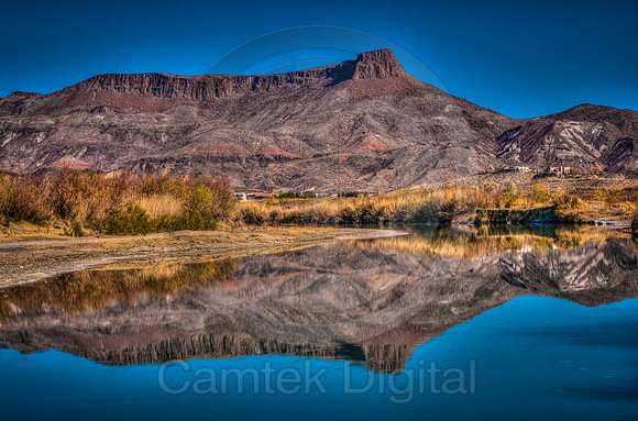 Lajitas Mesa Reflection in the Rio Grande