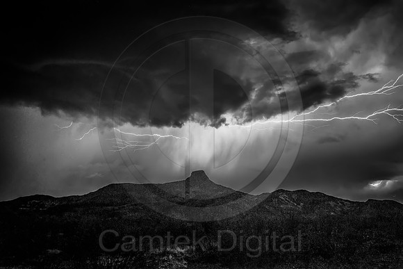 Lightning over Lajitas Mesa